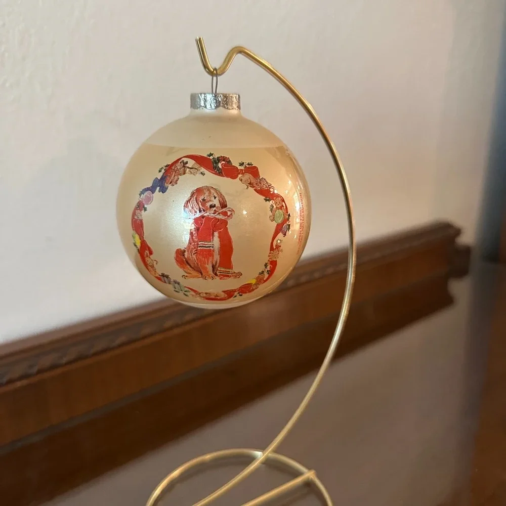 Schmid Gordon Fraser Open Me First‎ Christmas Dog 1985 Ornament